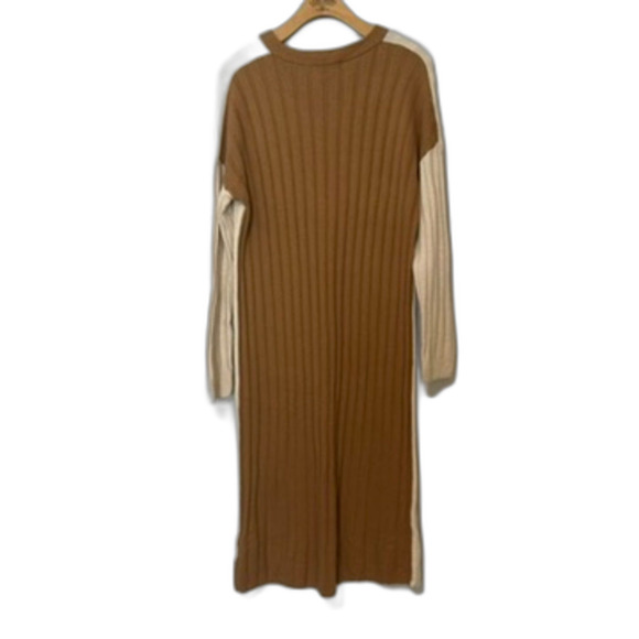 Madewell Womens (Re)sourced Ribbed Midi Sweater Dress Size Medium Antique Cream - Picture 14 of 16